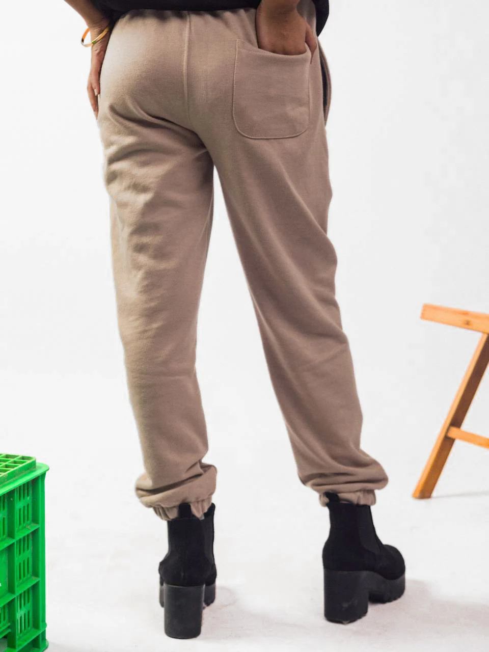 Beige Pleated Trouser - Image 4