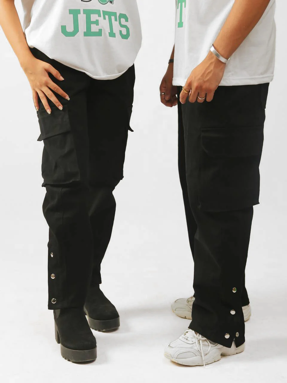 Black Casual Snap Cargo - Image 5