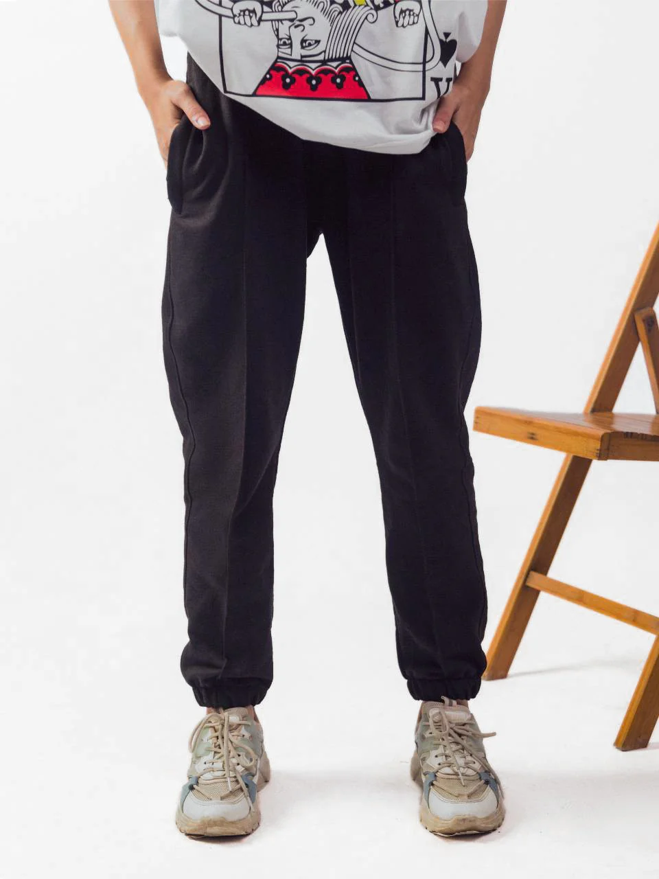 Black Pleated Trouser - Image 4