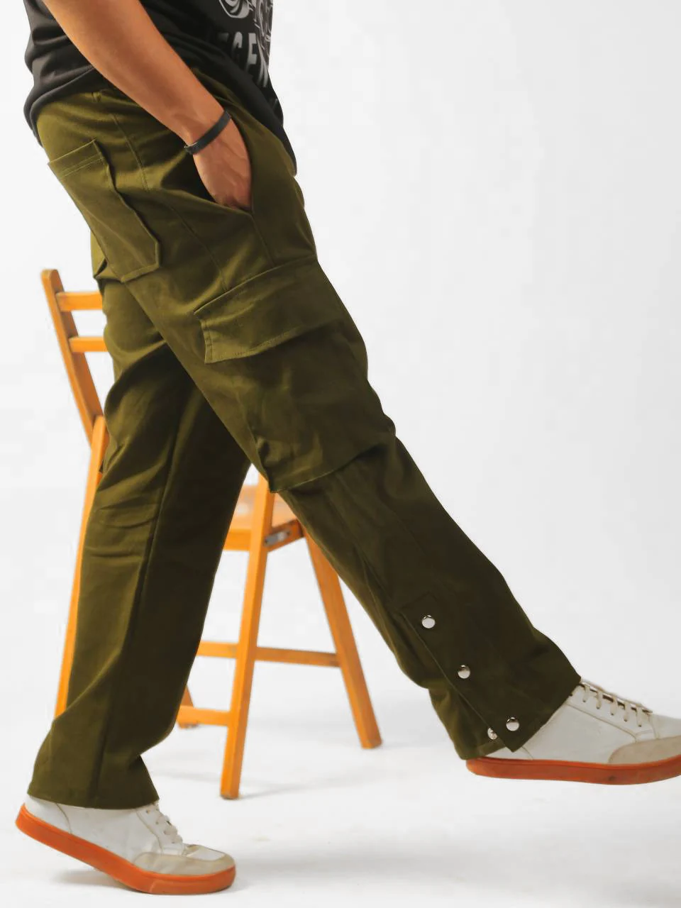 Green Casual Snap Cargo - Image 3