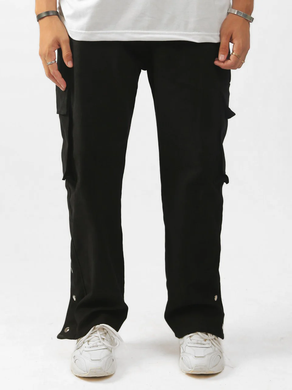 Black Casual Snap Cargo - Image 4