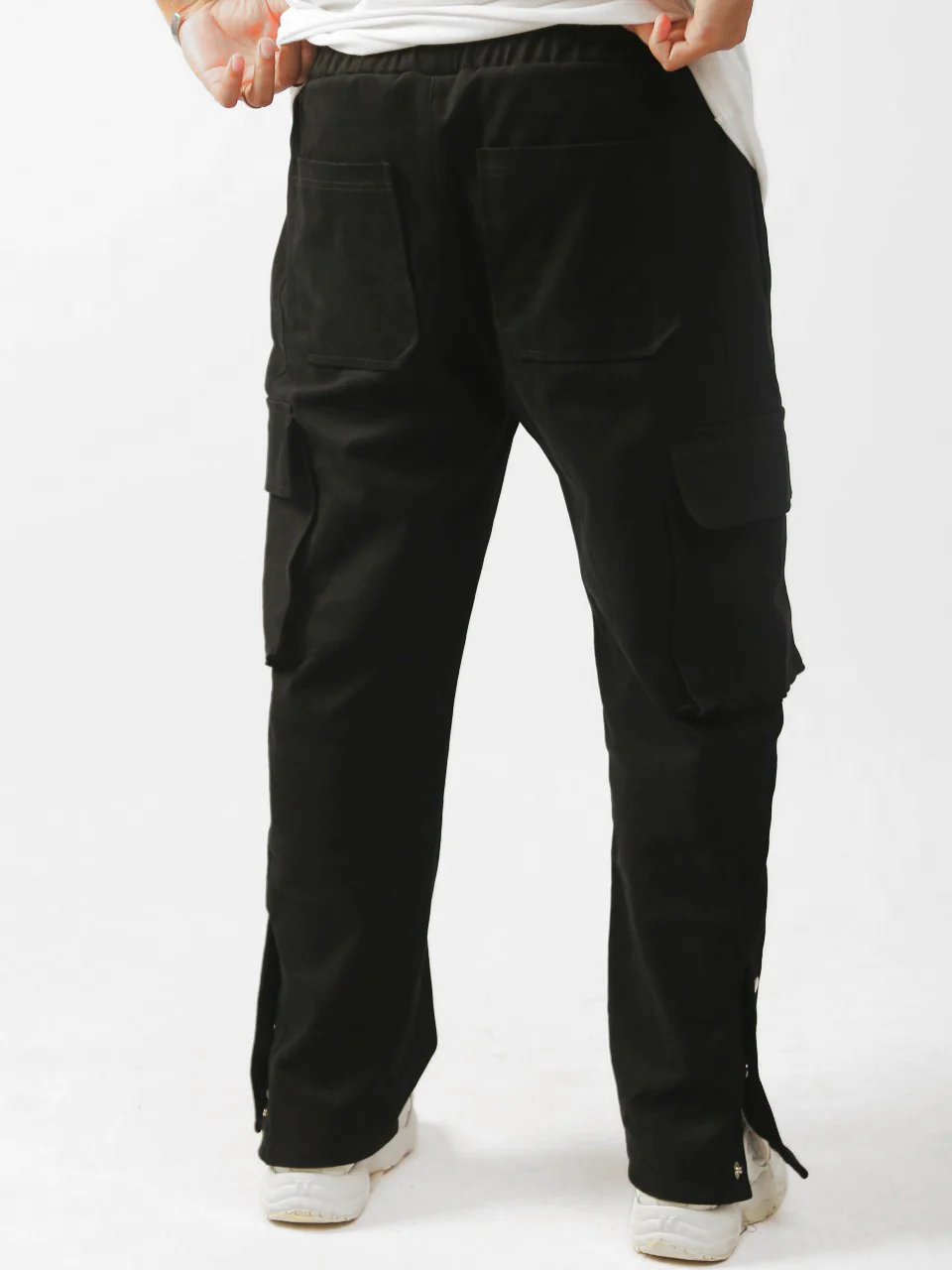 Black Casual Snap Cargo - Image 3
