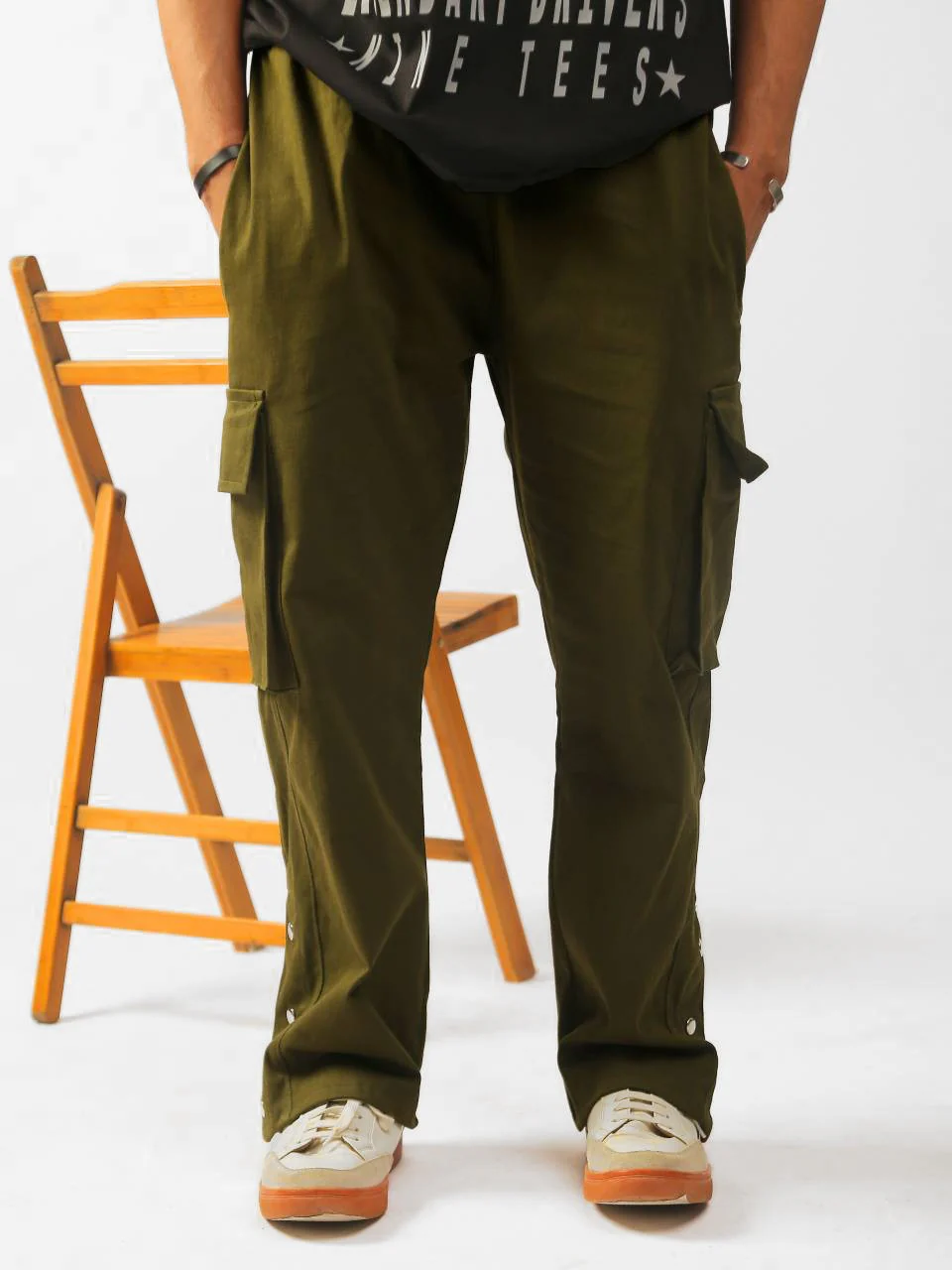 Green Casual Snap Cargo - Image 4